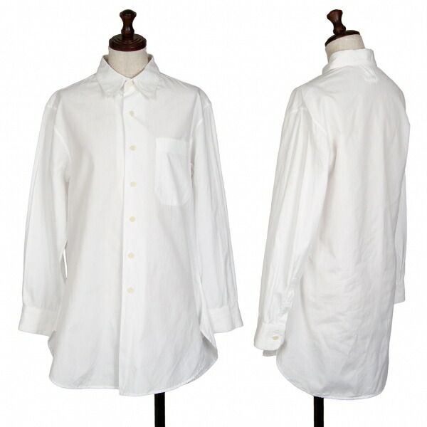 Y's オーバーサイズ　シャツ　ホワイト 楽天市場】【中古】 ワイズ Y's コットン 長袖 オーバーサイズ ビッグ