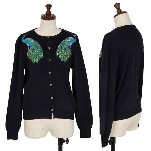 エムエスジーエムMSGM ポリ刺繍デザイン切替カーディガン 黒白40 【レディース】 楽天市場】【中古】 エムエスジーエムMSGM ポリ刺繍デザイン切替