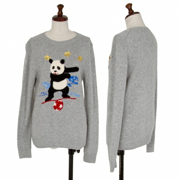 コムデギャルソンCOMME des GARCONS 中綿レイヤード切替ウールニットポンチョ 黒M 【レディース】 コムデギャルソンCOMME des GARCONS 中綿レイヤード切替ウール
