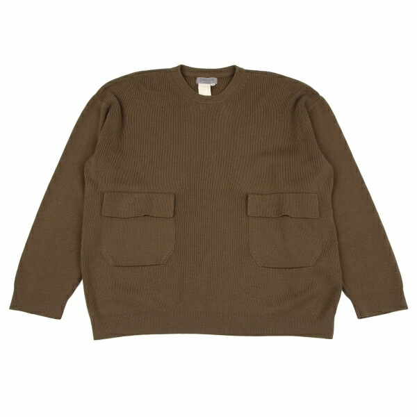 【中古】 ヨウジヤマモト プールオムYohji Yamamoto POUR HOMMEフラップポケットデザインニット 茶M【メンズ】