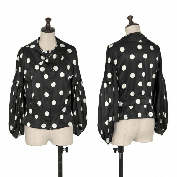 コムデギャルソンCOMME des GARCONS 混紡ウール斜行変形ラウンドカラーポロシャツ 黒M 【レディース】 楽天市場】【中古】 コムデギャルソンCOMME des GARCONS 混紡