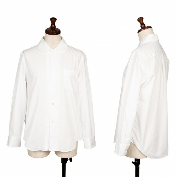 コムデギャルソンCOMME des GARCONS ポリ丸襟ドルマンスリーブブラウス 白M 【レディース】 コムデギャルソンCOMME des GARCONSポリ丸襟ドルマンスリーブ