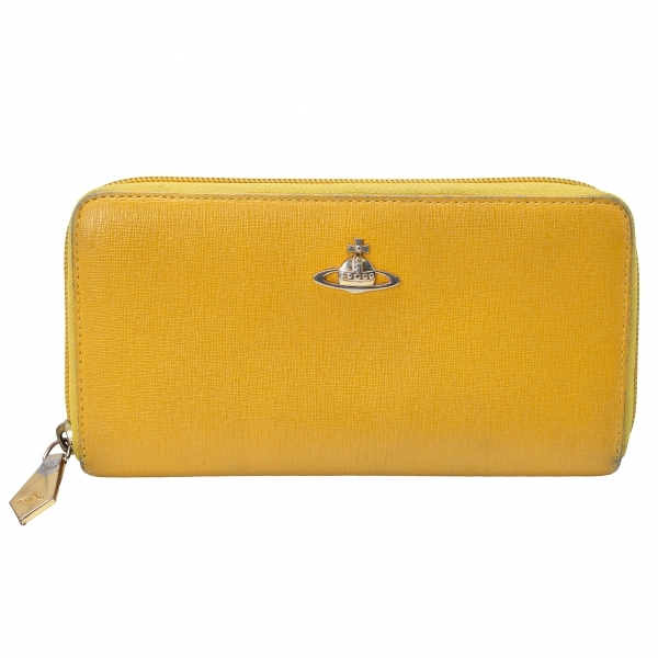 Vivienne Westwood ゴールドオーブ ラウンドファスナー長財布 美品】ヴィヴィアン 長財布 ラウンドファスナー ゴールドオーブ