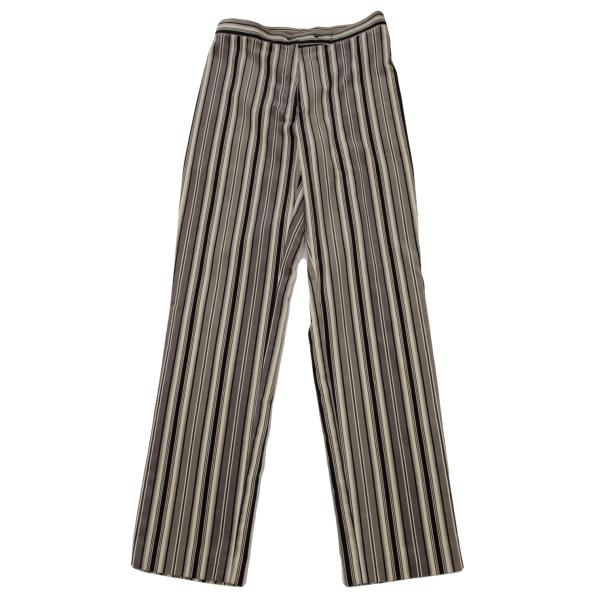 【中古】 ジャンポールゴルチエ 古典派音楽Jean Paul GAULTIER CLASSIQUE ベロアコットンストライプパンツ 象牙色薄墨色40【レディース】 ボトムス-レディースファッション