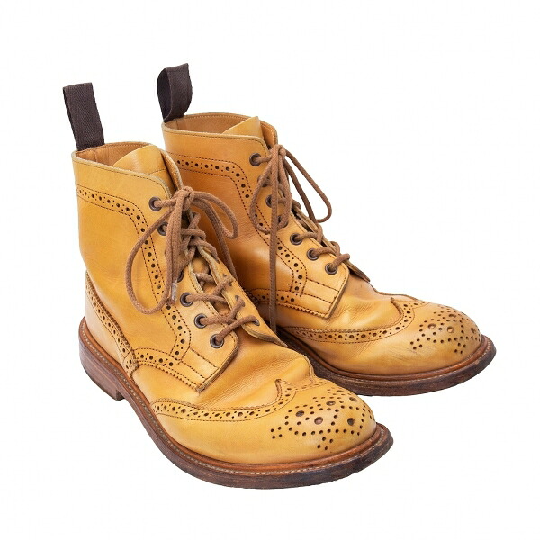 【中古】 トリッカーズTricker's MALTON レザーカントリーブーツ キャメル6 1/2(25位)【レディース】|PLAYFUL