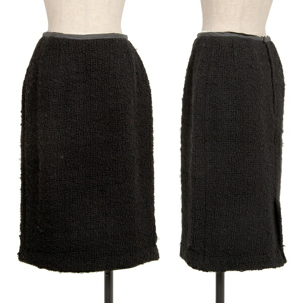 【中古】 ローブドシャンブル コムデギャルソンrobe de chambre COMME des GARCONS ウールローゲージスカート 黒M位【レディース】｜PLAYFUL