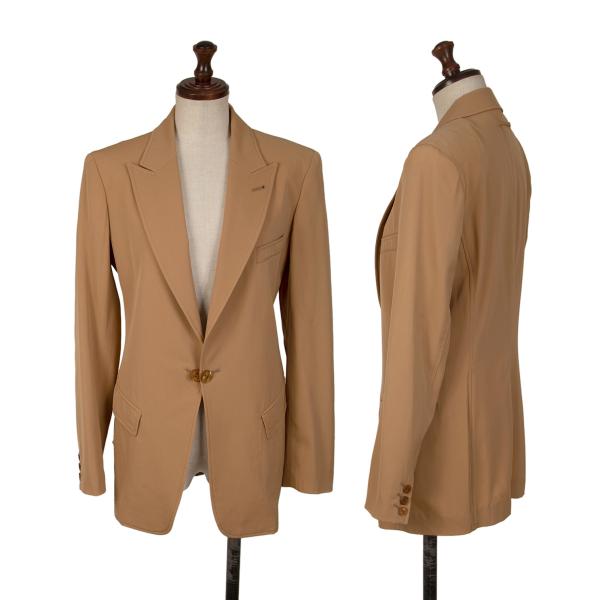 【中古】 ジャンポールゴルチエ ファムJean Paul GAULTIER FEMME ウールレーヨンダブルボタンデザインジャケット ベージュ40【レディース】|PLAYFUL