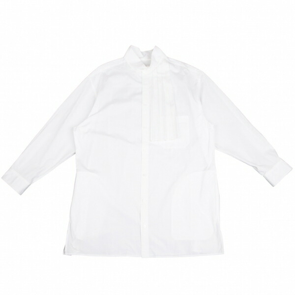 Y's・ヨージヤマモト スタンドカラーシャツ 白 100/2 BROAD J-WIDE STAND B(L White): Vintage 1.2｜THE SHOP
