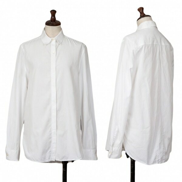 【中古】 バレンシアガBALENCIAGA コットン比翼シャツ 白38【レディース】｜PLAYFUL