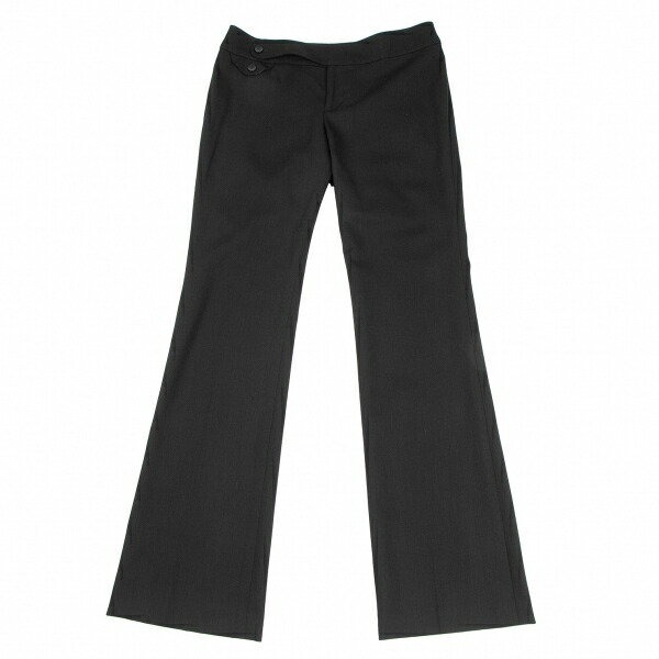 【中古】 ジャンポールゴルチエJean Paul GAULTIER ウールスリムパンツ 黒40【レディース】｜PLAYFUL