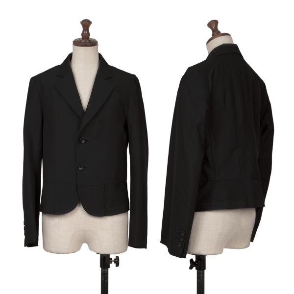 【中古】 トリココムデギャルソンtricot COMME des GARCONS 混紡シルク裾切替2Bジャケット 黒M【レディース】｜PLAYFUL