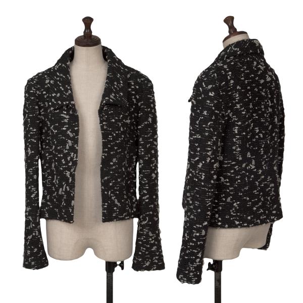 【中古】 シャネルCHANEL リボンミックスツイードジャケット 黒白38【レディース】｜PLAYFUL