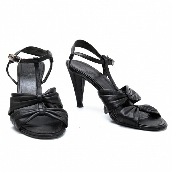 CHANEL シャネル ココマーク ミュール サンダル レザー EU37 CHANEL - 【中古】 シャネル ココマーク クリアミュール