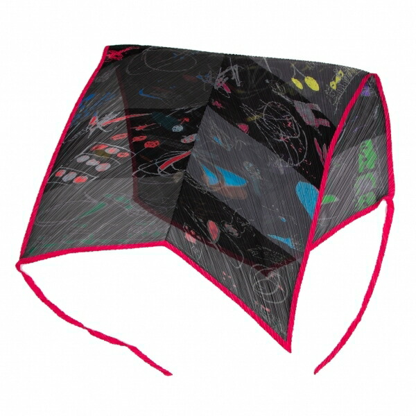 【中古】 プリーツプリーズPLEATS PLEASE グラフィックプリントプリーツストール マルチ【レディース】