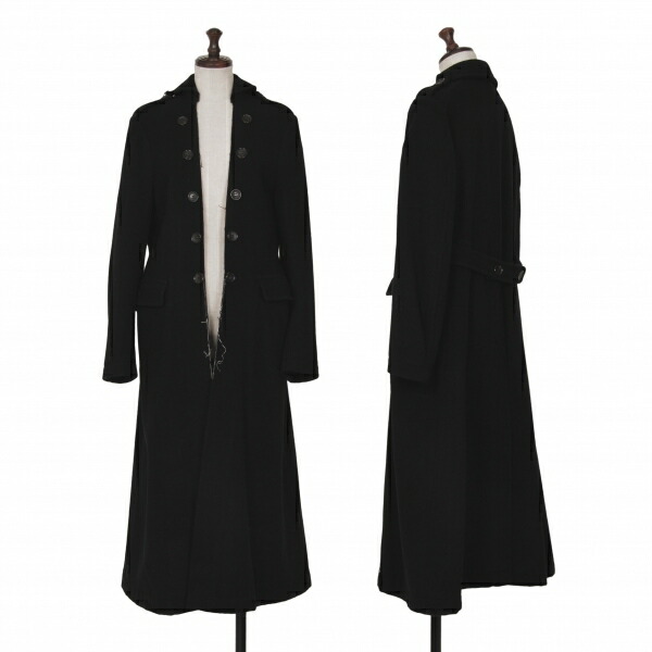 【関税込み】Comme des Garcons ブラック レイヤード コート Comme Des Garçons ギャザースタイル レイヤード ジャケット