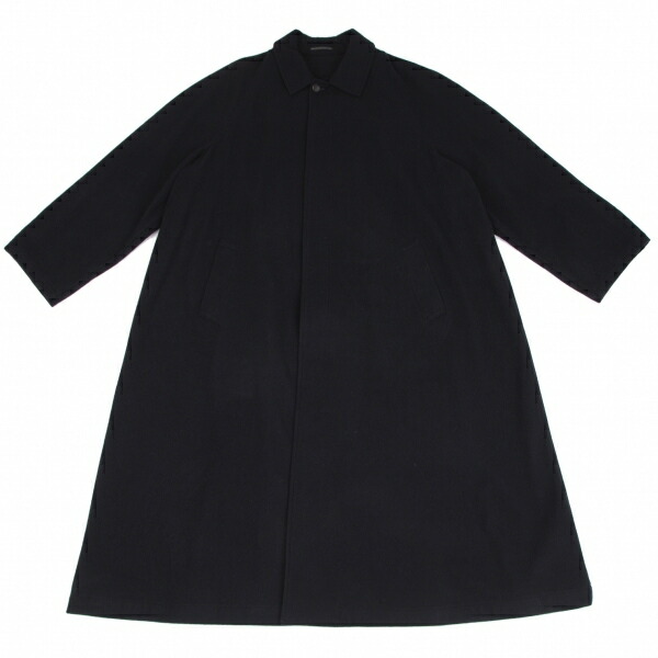 ヨウジヤマモトプールオムウールロングモッズコート(黒) ヨウジヤマモトプールオム YOHJI YAMAMOTO POUR HOMME ウール