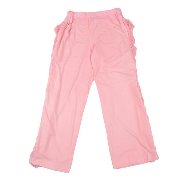 【中古】 コムデギャルソンCOMME des GARCONS 製品染めフリルラインストレッチパンツ ピンクM位【レディース】|PLAYFUL