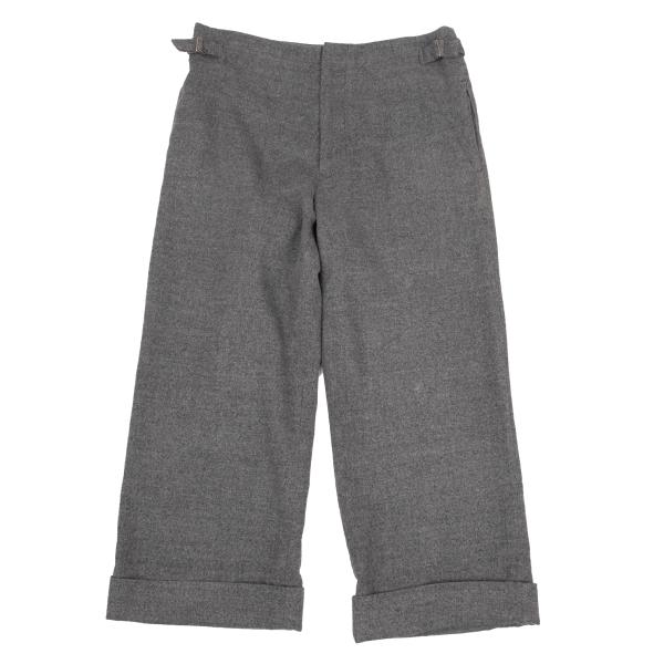 【中古】 ヨウジヤマモト ファムYohji Yamamoto FEMME コットンウールサイドベルトパンツ グレー1【レディース】|PLAYFUL