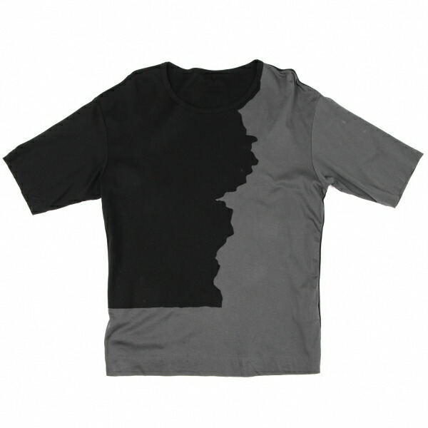【中古】 イッセイミヤケメンISSEY MIYAKE MEN ボンディングツートーンプルオーバー 黒薄墨色1【メンズ】