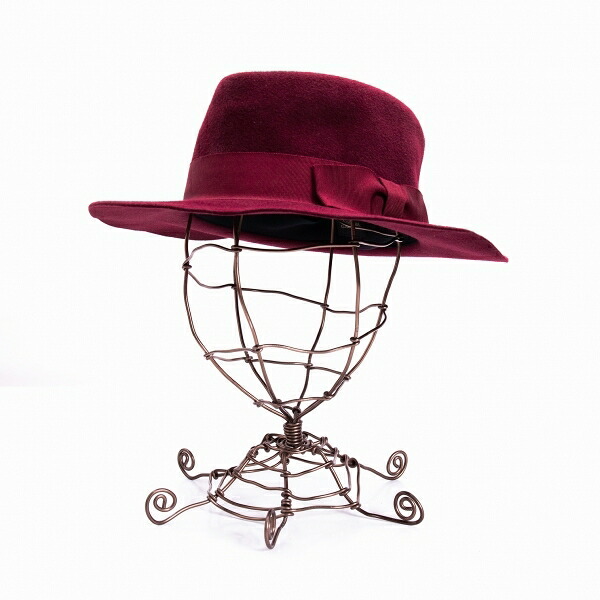 【中古】 ジャンポールゴルチエJean Paul GAULTIER ウールリボンハット ボルドー58cm【レディース】｜PLAYFUL