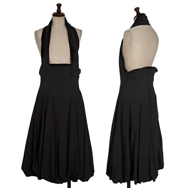 【中古】 トリココムデギャルソンtricot COMME des GARCONSウールトロホルターネックチュニック 黒M【レディース】｜PLAYFUL