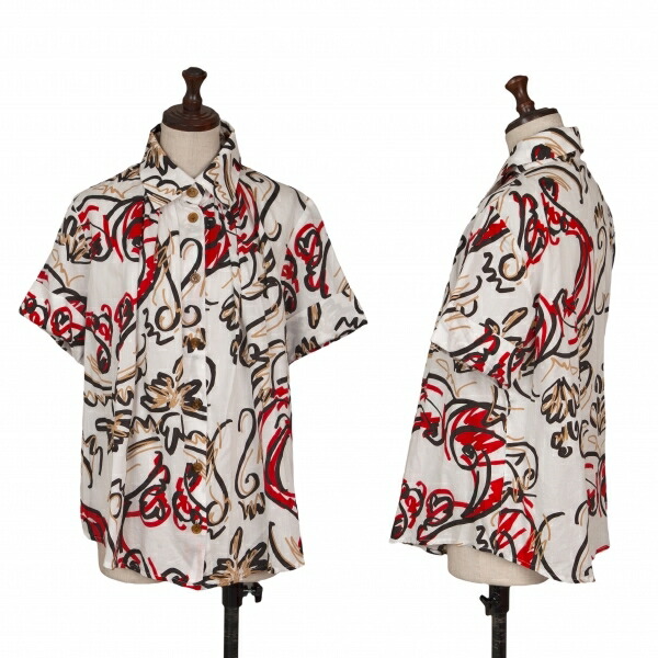 ヴィヴィアンウエストウッドレッドレーベル アイレットレース変形シャツブラウス ヴィヴィアンウエストウッドレッドレーベル Vivienne Westwood