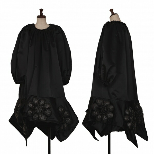 【中古】 コムデギャルソンCOMME des GARCONS フラワーデザインフレアワンピース 黒XS【レディース】|PLAYFUL
