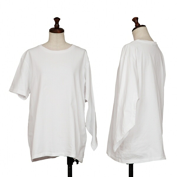 【中古】 ジェイダブリューアンダーソンJW ANDERSON アシンメトリースリーブTシャツ 白M【レディース】｜PLAYFUL