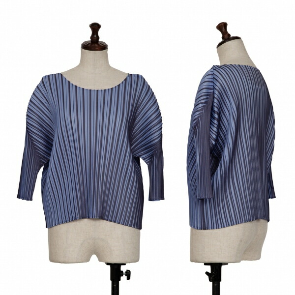 【中古】 プリーツプリーズPLEATS PLEASE プリーツストライプTシャツ 薄紫他3【レディース】｜PLAYFUL 13,966円