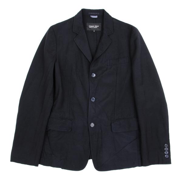 【中古】 コムデギャルソン オムドゥCOMME des GARCONS HOMME DEUX 製品染めウールモヘヤジャケット 紺XS【メンズ】｜PLAYFUL