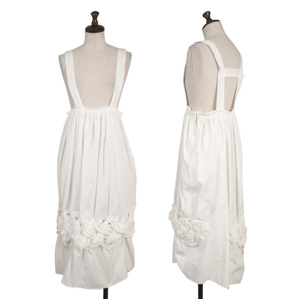 【中古】 コムデギャルソンCOMME des GARCONS フリルカットデザイン吊りスカート オフホワイトS【レディース】|PLAYFUL