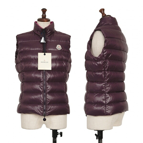 【中古】 モンクレールMONCLER GHANY ナイロンダウンベスト 紫1【レディース】｜PLAYFUL