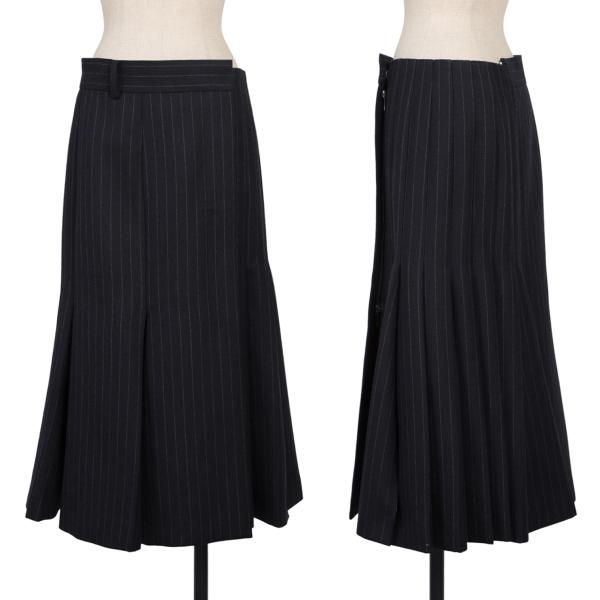 sacai ナイロンスカート　ブラック　プリーツ　ツイルスカート　サカイ SACAI＜サカイ＞サイドプリーツ ナイロンツイルスカート