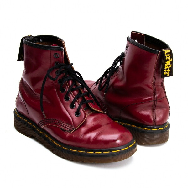 【中古】 ドクターマーチンDr.Martens 8ホールレザーブーツ ボルドー5.5（24.5位）【レディース】｜PLAYFUL