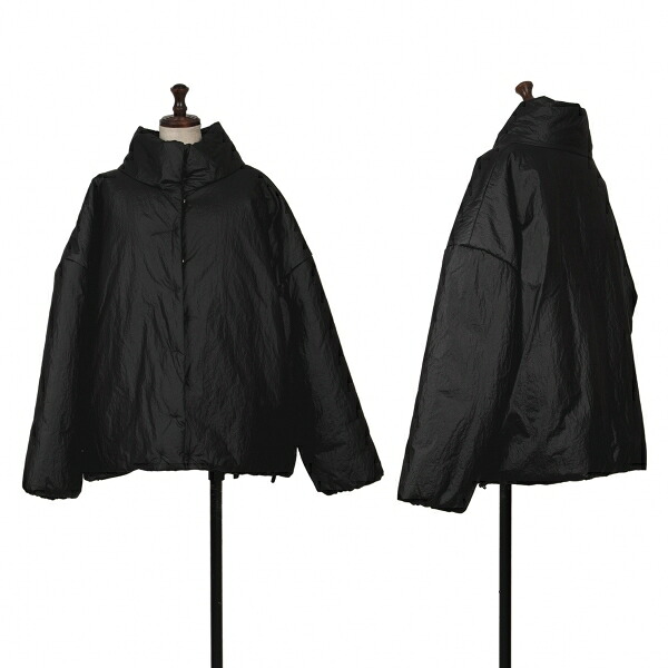 【中古】 シティ販売店CITY SHOP ハイネックパテッドジャケット 黒L位【レディース】
