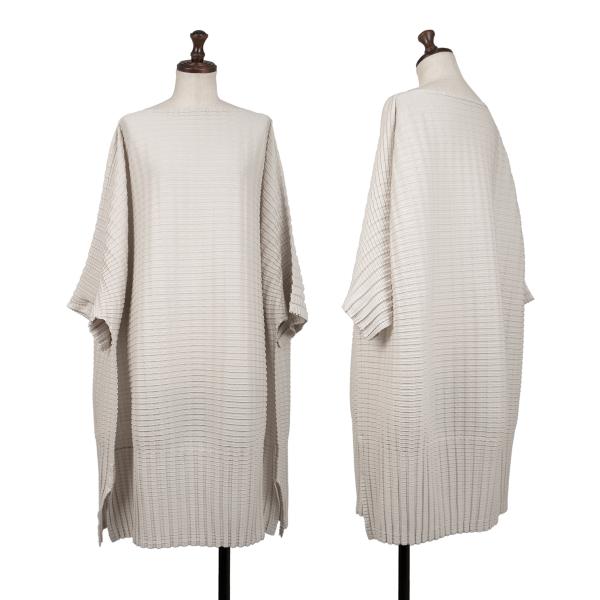 【中古】 プリーツプリーズPLEATS PLEASE プリーツビッグシルエットチュニック クリーム3【レディース】｜PLAYFUL