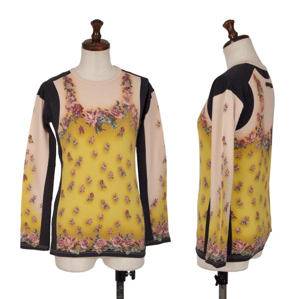 【中古】 ジャンポールゴルチエ ファムJean Paul GAULTIER FEMME ローズプリントカットソー ピンクマルチ40【レディース】｜PLAYFUL