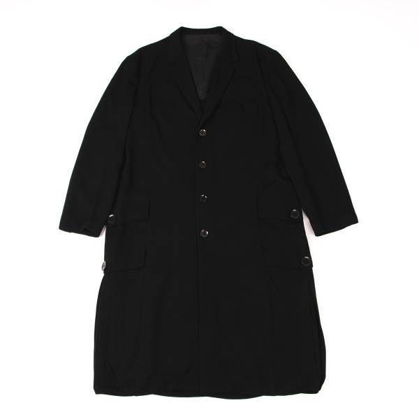 ヨウジヤマモトプールオム　19AW ブラックロングジャケット　金ボタン　サイズ3 ヨウジヤマモトプールオム19AW ブラックロングジャケット金ボタンサイズ3