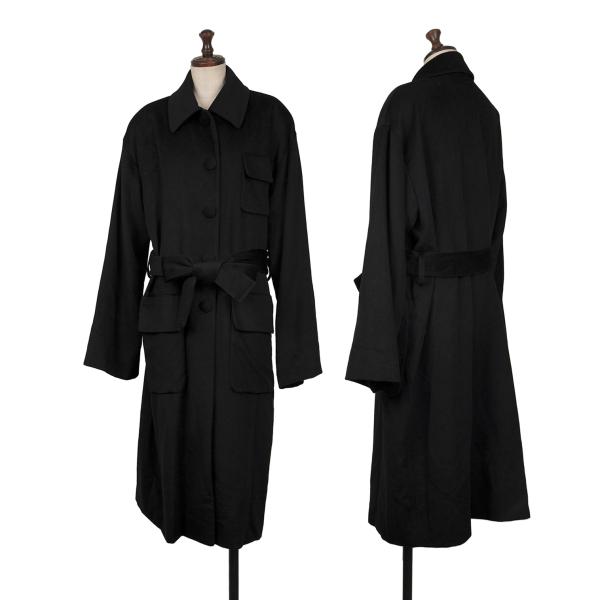 【中古】 モスキーノ クチュールMOSCHINO COUTURE ウールベルテッドコート 黒M位【レディース】｜PLAYFUL 27,754円