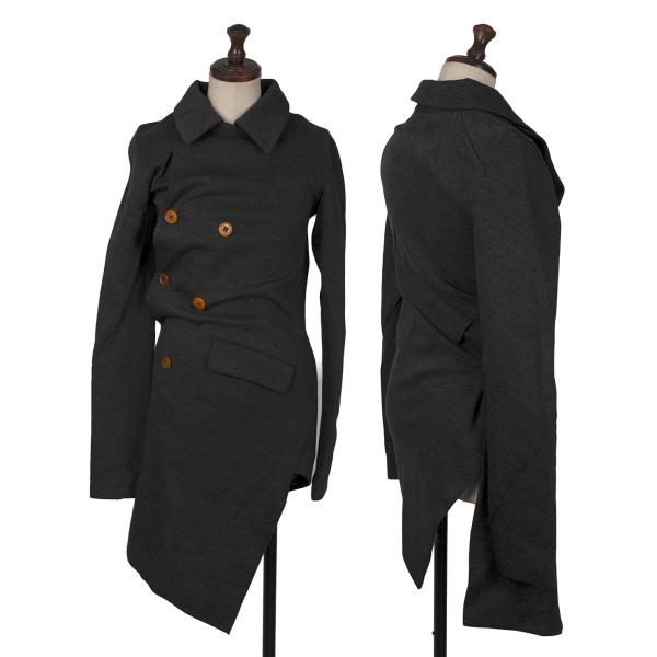 コムデギャルソンコムデギャルソン　Aラインコート黒　カシミヤ混 コムデギャルソンコムデギャルソン Aラインコート黒 カシミヤ混 - メルカリ