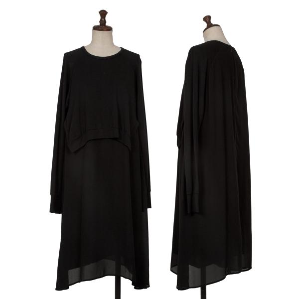 楽天市場】【中古】 ワイズY's ニット切替アシンメトリーワンピース 黒