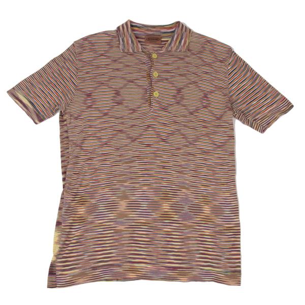 MISSONI ミッソーニブラウス　ポロシャツ　チューリップ柄　レーヨン　42 楽天市場】ミッソーニ クラブ 刺繍 長袖 ポロシャツ 42 グリーン