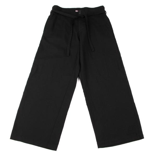 COMME des GARCONS HOMMEウールギャバジン　ワイドパンツ　M COMME des GARÇONS HOMMEPLUS】コムデギャルソン ウールギャバジン