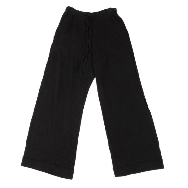 【中古】 ワイズY\u0027s 綿織物裁ち切りライトスウェットパンツ 黒2【レディース】 レディースファッション-パンツ-ボトムス