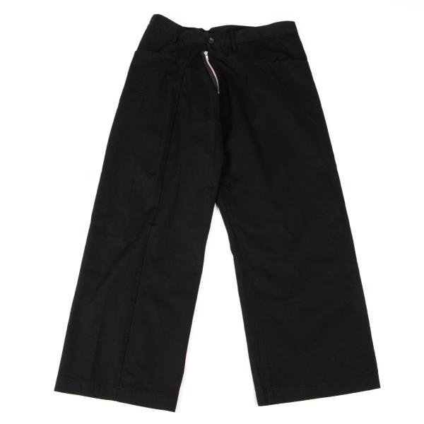 【中古】 ワイズY's ねじれデザインコットンワイドパンツ 黒2【レディース】|PLAYFUL
