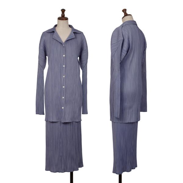 【中古】 筋目プリーズPLEATS PLEASE パピートゥースプリントセットアップ 無色素4 1【レディース】
