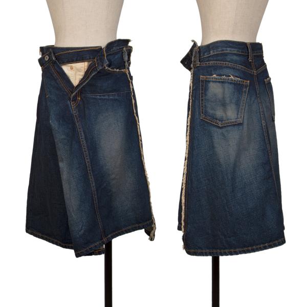 junya watanabe ジュンヤワタナベ　変形デニムスカート 楽天市場】【中古】 ジュンヤワタナベ コムデギャルソン デニム
