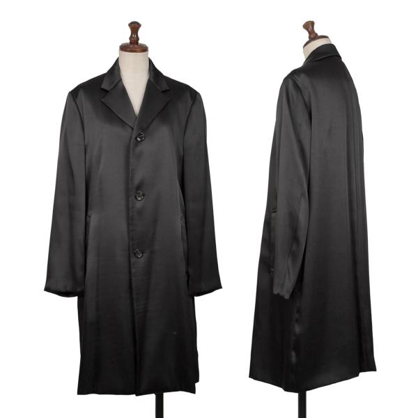 【中古】 トリココムデギャルソンtricot COMME des GARCONS シャイニーロング3Bジャケット 黒M【レディース】｜PLAYFUL
