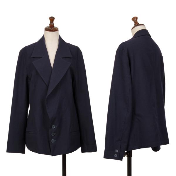 【中古】 リミフゥLIMI feu ウールテーラードジャケット 紺M【レディース】