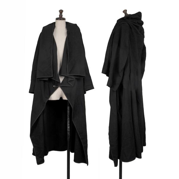 【中古】 コムデギャルソンCOMME des GARCONS カシミヤウールドレープピン留めコート 黒M【レディース】|PLAYFUL
